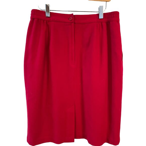 Vintage Sag Harbor red wool work skirt - Picture 1 of 5